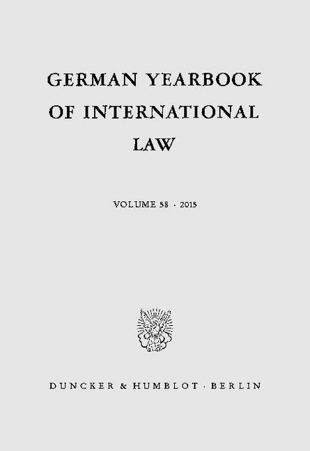 German Yearbook of International Law / Jahrbuch für Internationales Recht. main product photo