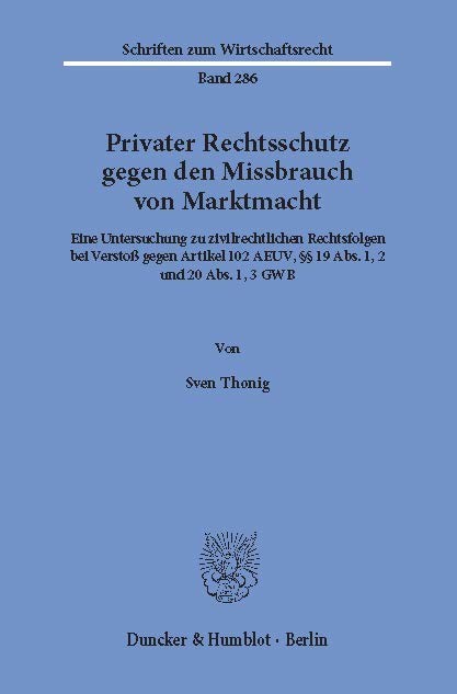 Privater Rechtsschutz gegen den Missbrauch von Marktmacht. main product photo