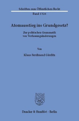 Atomausstieg ins Grundgesetz?