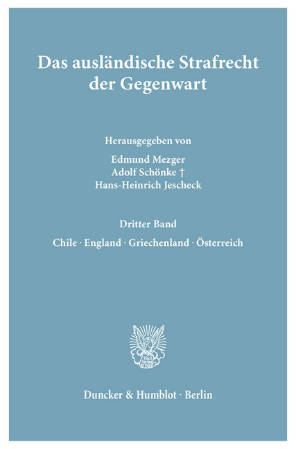 Das ausländische Strafrecht der Gegenwart. main product photo