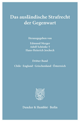 Das ausländische Strafrecht der Gegenwart.