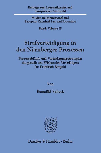 Strafverteidigung in den Nürnberger Prozessen. main product photo