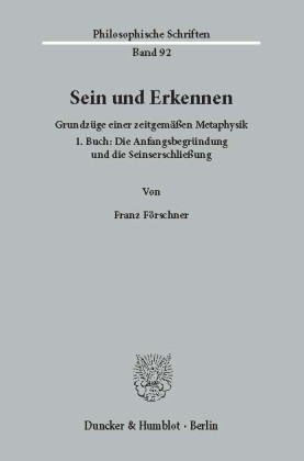 Sein und Erkennen.