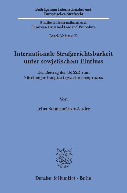 Internationale Strafgerichtsbarkeit unter sowjetischem Einfluss. main product photo