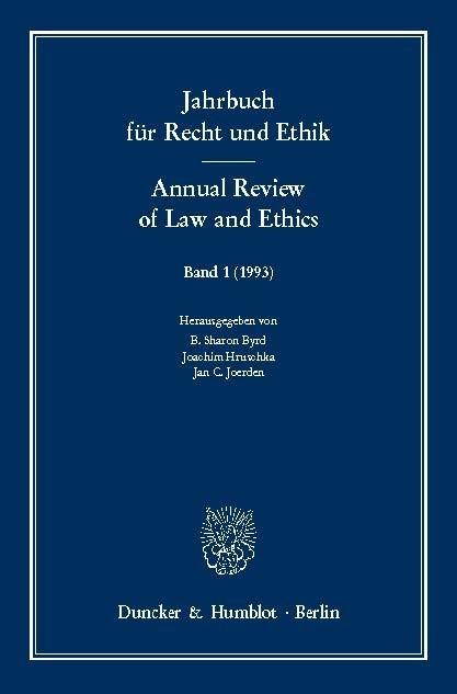 Jahrbuch für Recht und Ethik / Annual Review of Law and Ethics. main product photo