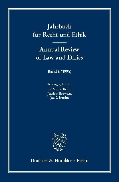 Jahrbuch für Recht und Ethik / Annual Review of Law and Ethics. main product photo