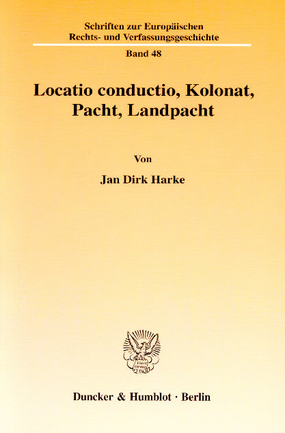 Locatio conductio, Kolonat, Pacht, Landpacht. main product photo