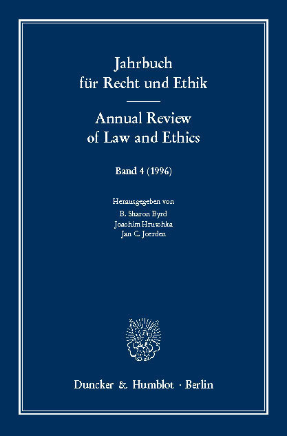 Jahrbuch für Recht und Ethik / Annual Review of Law and Ethics. main product photo