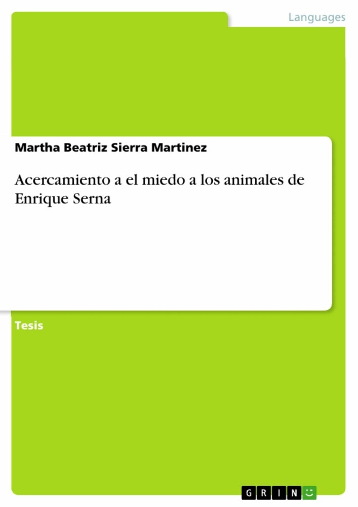 Acercamiento a el miedo a los animales de Enrique Serna main product photo