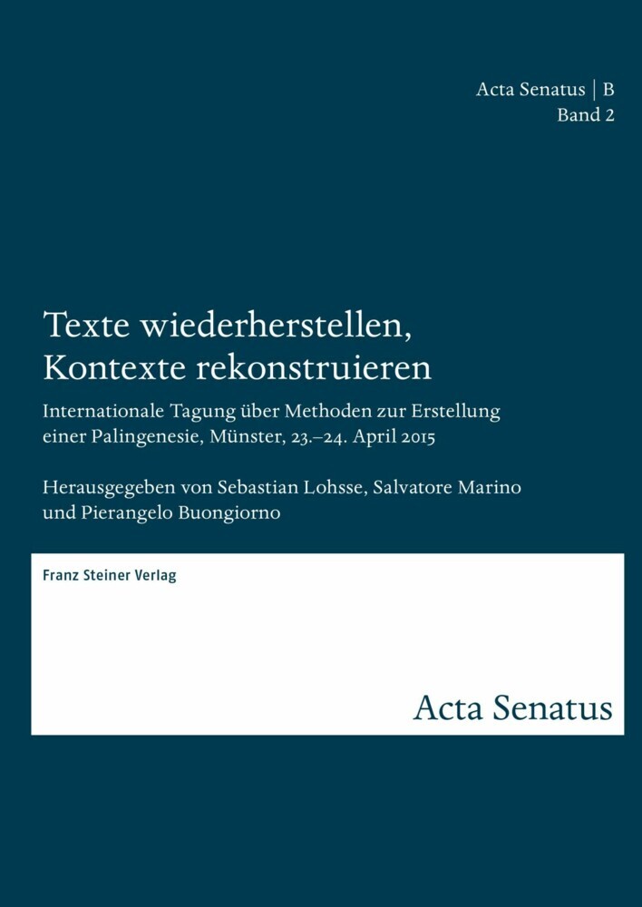 Texte wiederherstellen, Kontexte rekonstruieren main product photo