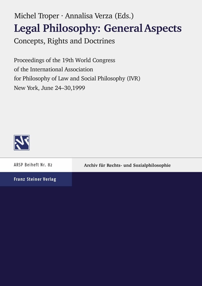 Legal Philosophy - General Aspects. Vol. 1: Concepts, Rights and Doctrines main product photo