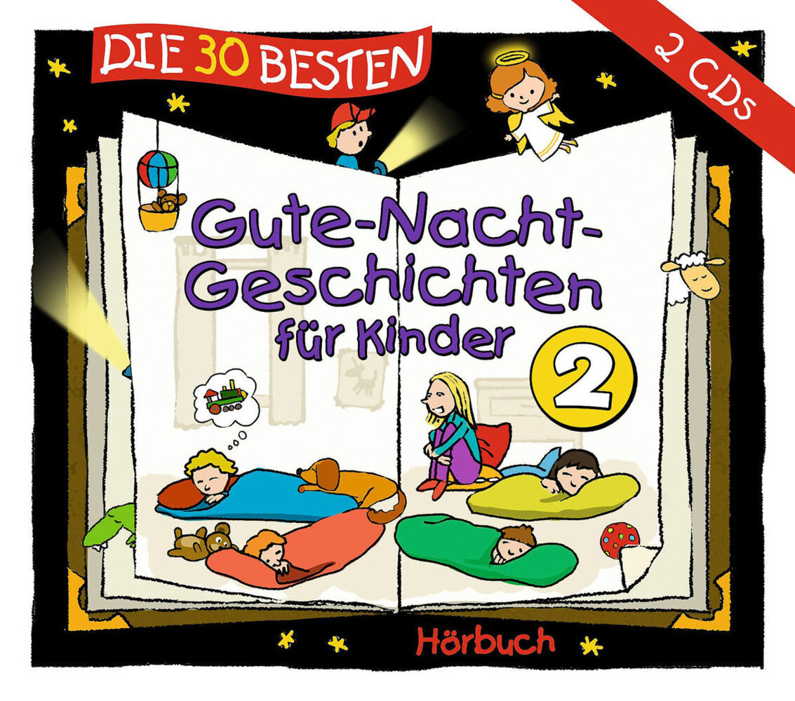 Die 30 besten Gute-Nacht-Geschichten für Kinder. Tl.2, 2 Audio-CDs main product photo
