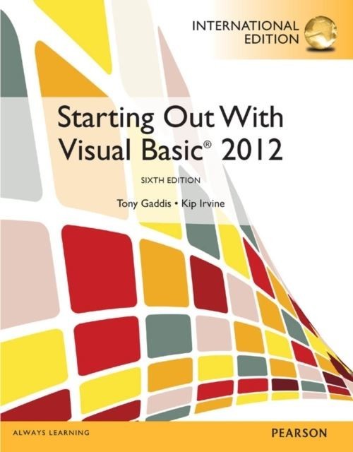 Starting Out With Visual Basic: International Edition main product photo