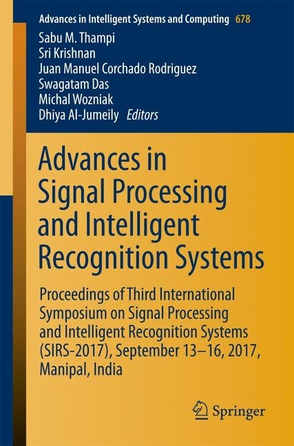 Advances in Signal Processing and Intelligent Recognition Systems main product photo