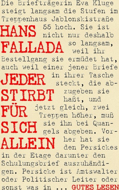 Jeder stirbt für sich allein main product photo