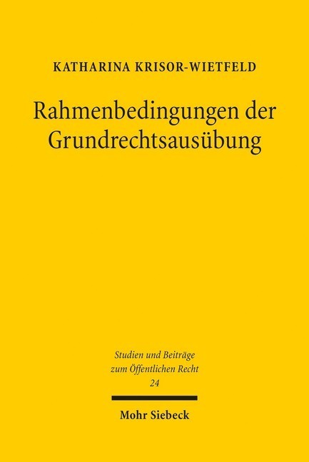 Rahmenbedingungen der Grundrechtsausübung main product photo