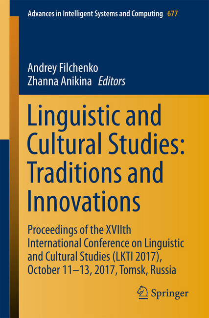 Linguistic and Cultural Studies: Traditions and Innovations main product photo