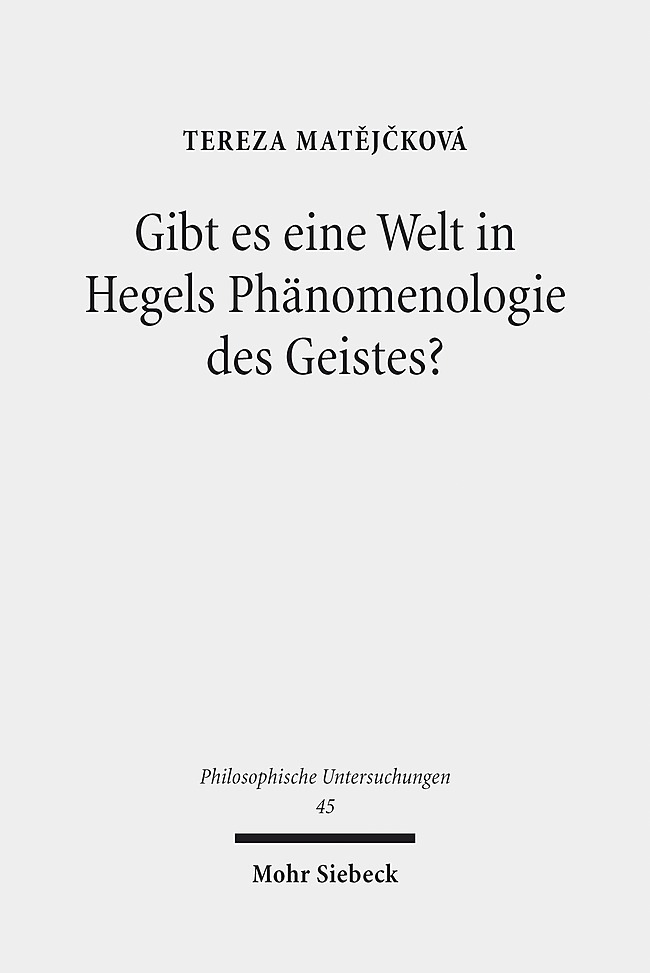 Gibt es eine Welt in Hegels Phänomenologie des Geistes? main product photo