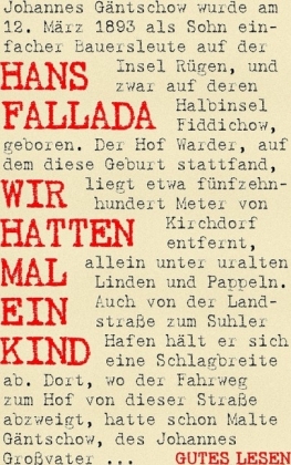 Wir hatten mal ein Kind