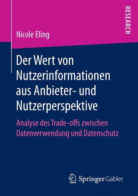 Der Wert von Nutzerinformationen aus Anbieter- und Nutzerperspektive main product photo