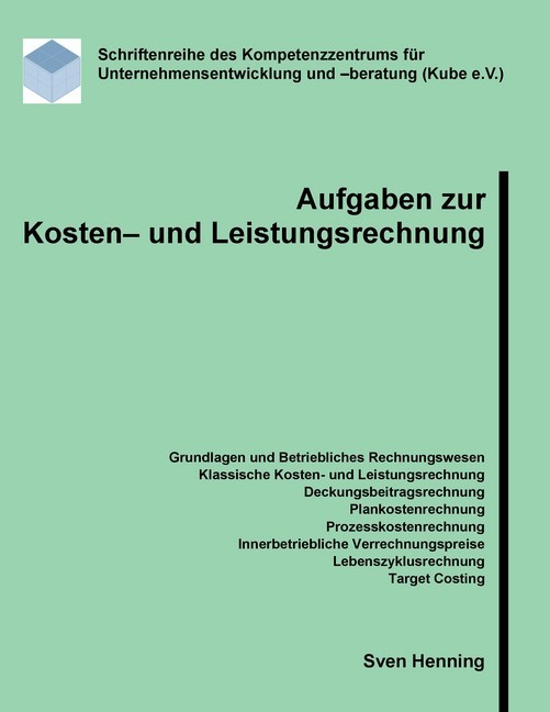Aufgaben zur Kosten- und Leistungsrechnung main product photo