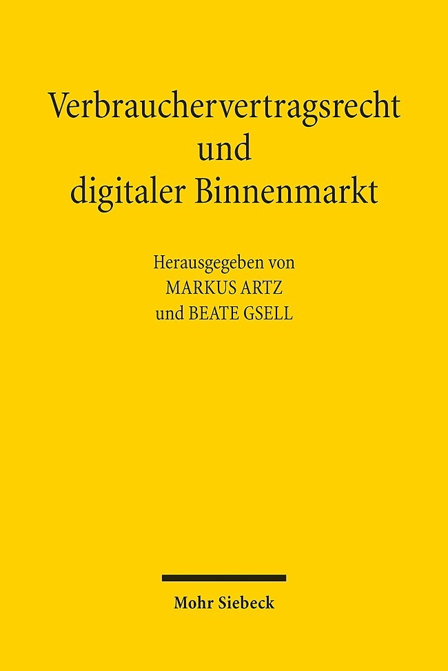 Verbrauchervertragsrecht und digitaler Binnenmarkt main product photo