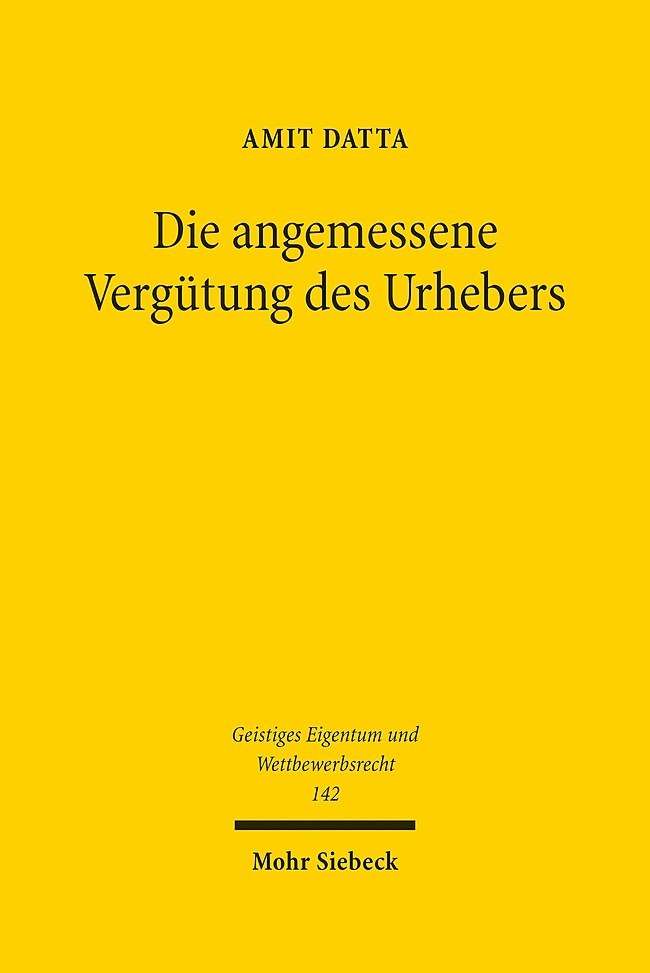 Die angemessene Vergütung des Urhebers main product photo