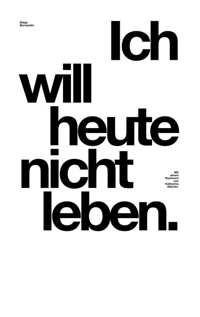 Ich will heute nicht leben. main product photo