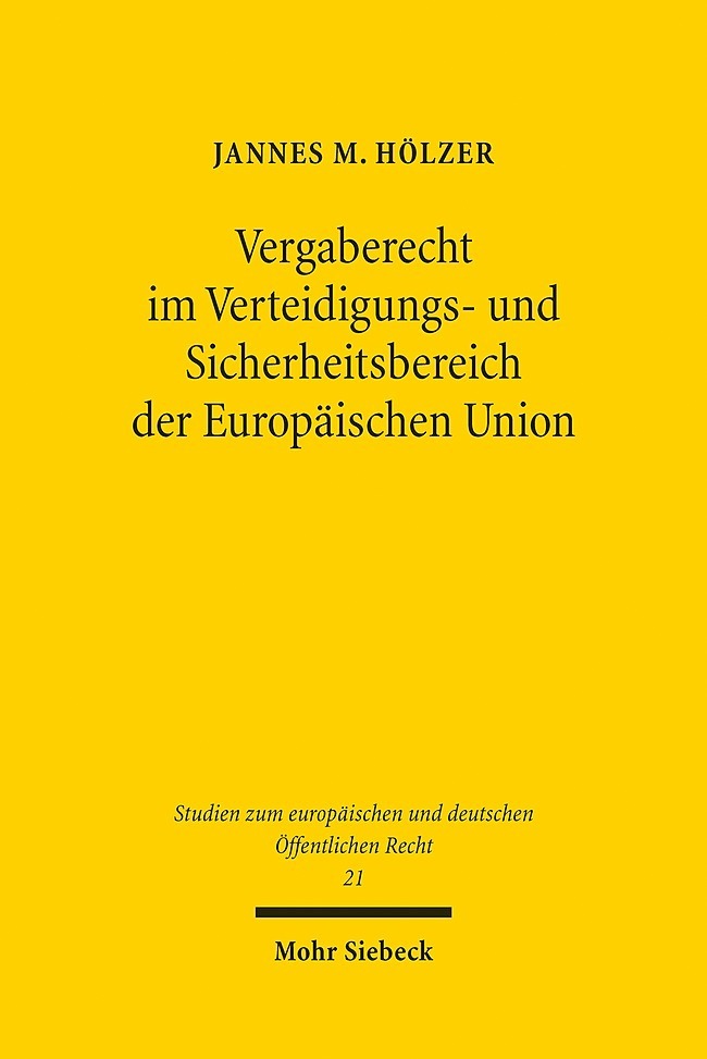 Vergaberecht im Verteidigungs- und Sicherheitsbereich der Europäischen Union main product photo