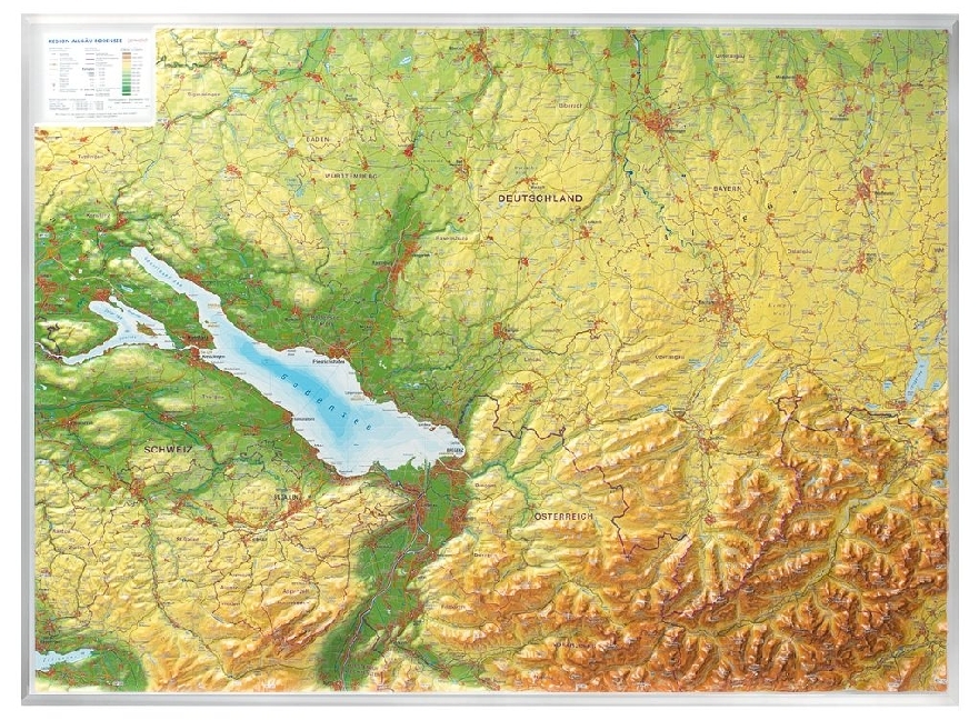 Relief Allgäu Bodensee 1:200.000, Reliefkarte main product photo