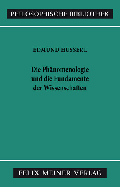 Die Phänomenologie und die Fundamente der Wissenschaften main product photo