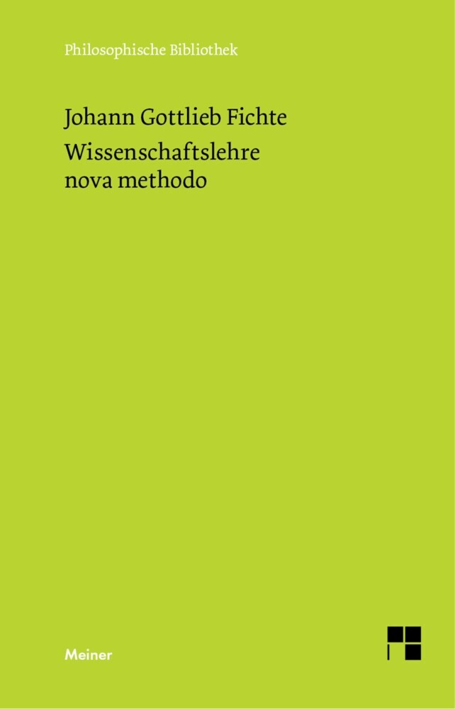 Wissenschaftslehre nova methodo main product photo