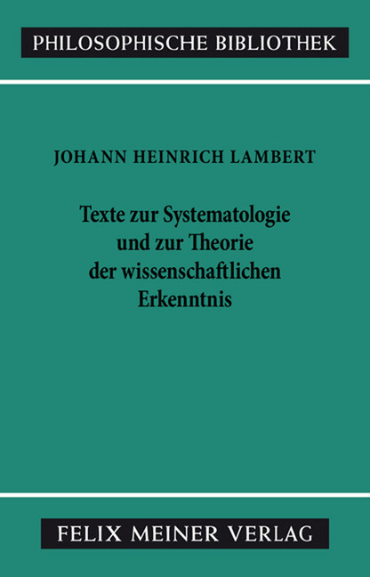 Texte zur Systematologie und zur Theorie der wissenschaftlichen Erkenntnis main product photo