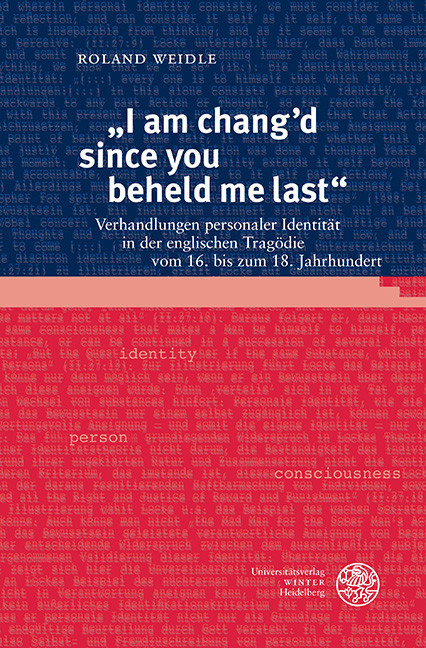 'I am chang'd since you beheld me last' main product photo