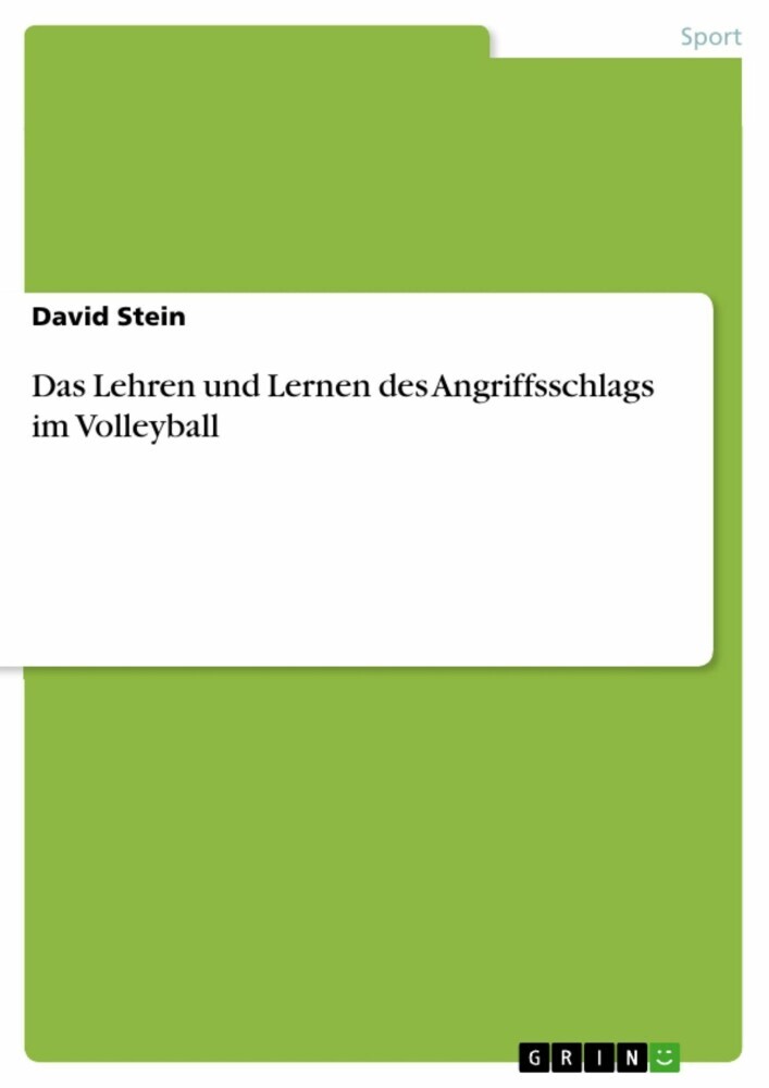 Das Lehren und Lernen des Angriffsschlags im Volleyball main product photo