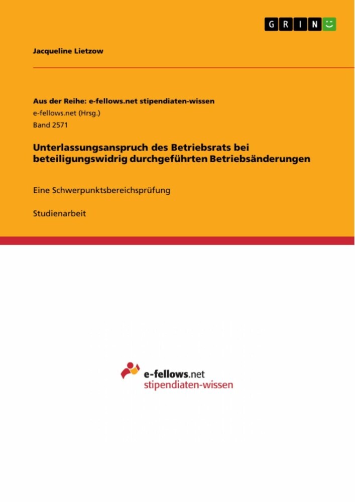 Unterlassungsanspruch des Betriebsrats bei beteiligungswidrig durchgeführten Betriebsänderungen main product photo