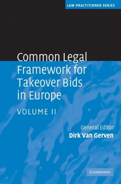 Common Legal Framework for Takeover Bids in Europe: Volume 2 main product photo
