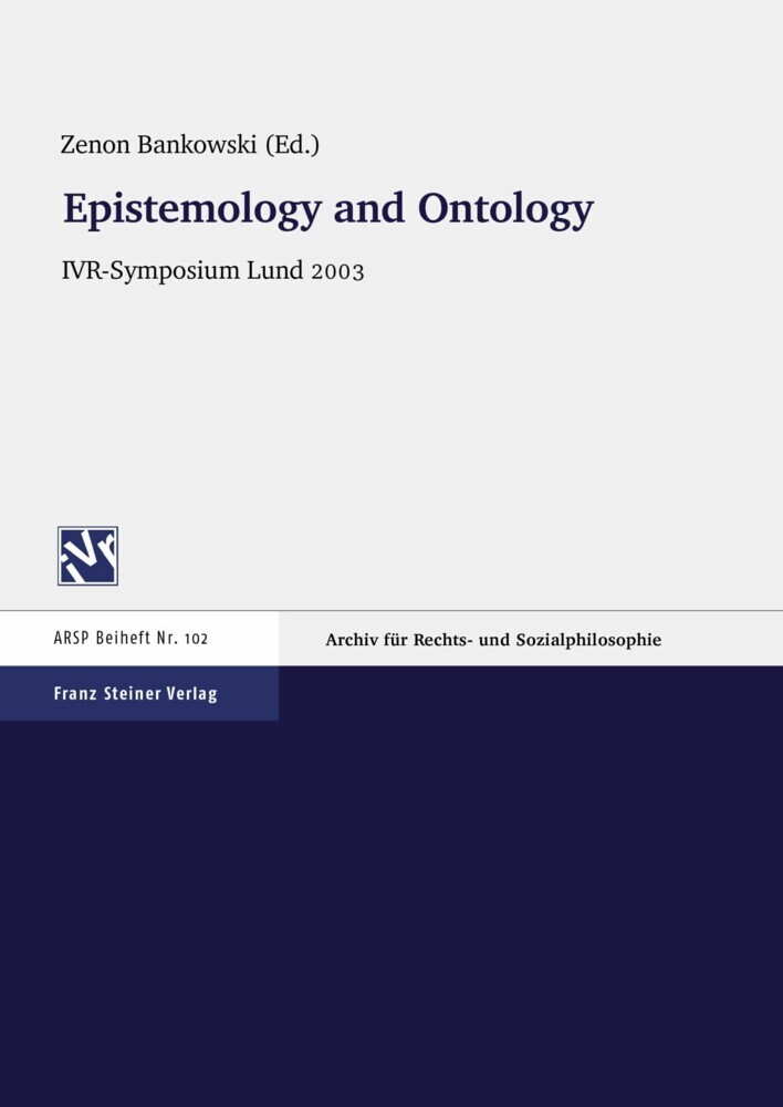 Epistemology and Ontology main product photo