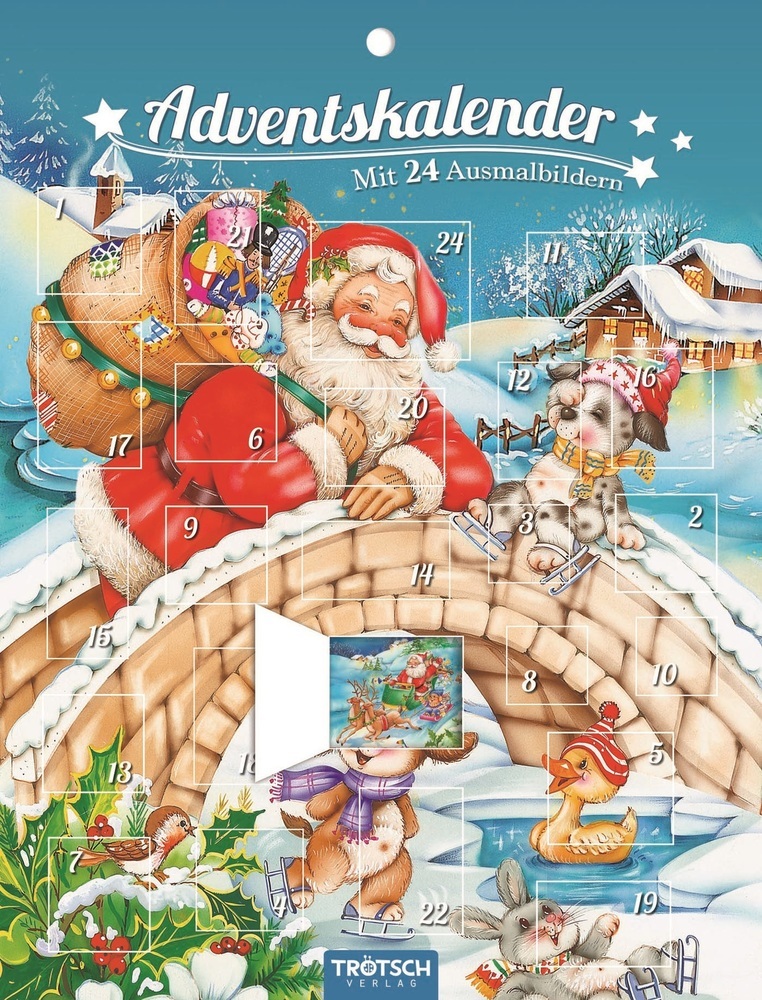 Adventskalender mit 24 Ausmalbildern main product photo