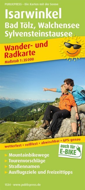 PublicPress Wander- und Radkarte Isarwinkel, Bad Tölz, Walchensee, Sylvensteinstausee main product photo