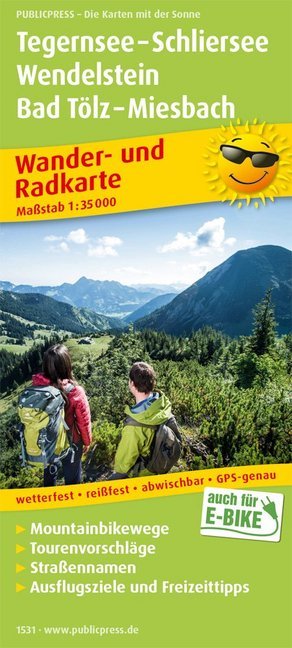 PublicPress Wander- und Radkarte Tegernsee - Schliersee, Wendelstein, Bad Tölz - Miesbach main product photo