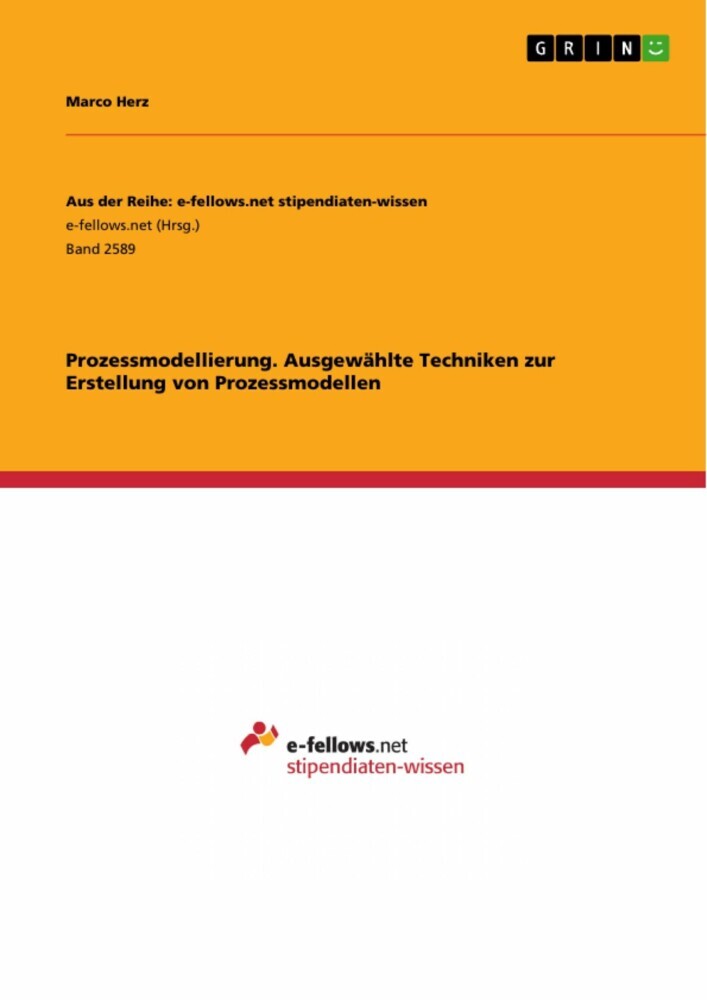 Prozessmodellierung. Ausgewählte Techniken zur Erstellung von Prozessmodellen main product photo