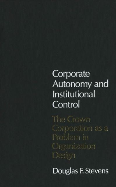 Corporate Autonomy and Institutional Control main product photo