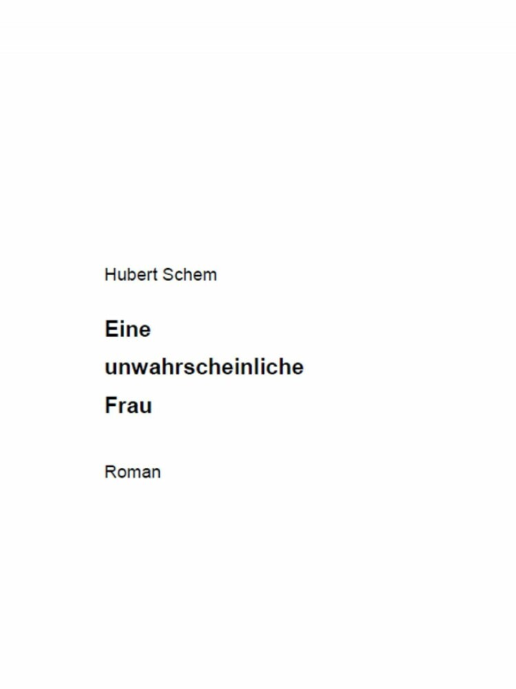 Eine unwahrscheinliche Frau main product photo
