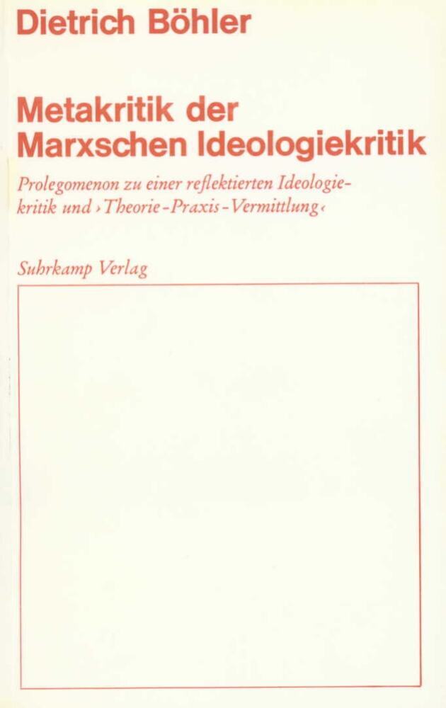 Metakritik der Marxschen Ideologiekritik main product photo