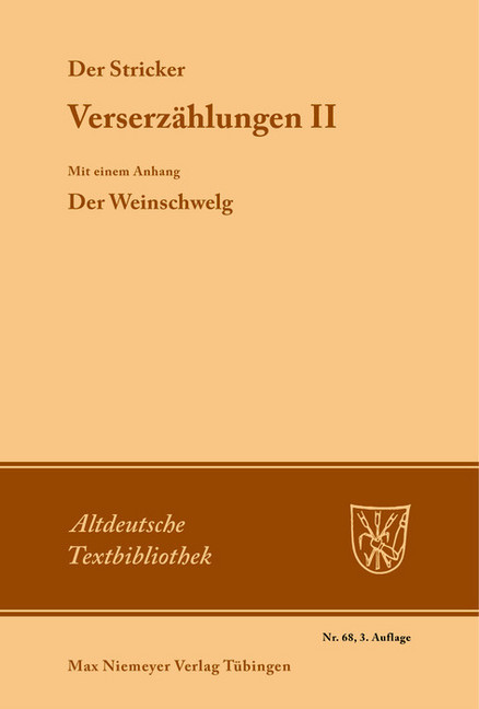 Verserzählungen II main product photo