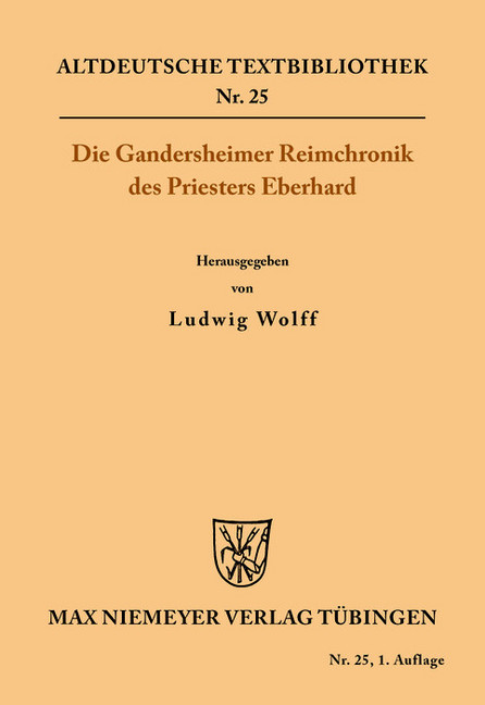 Die Gandersheimer Reimchronik main product photo
