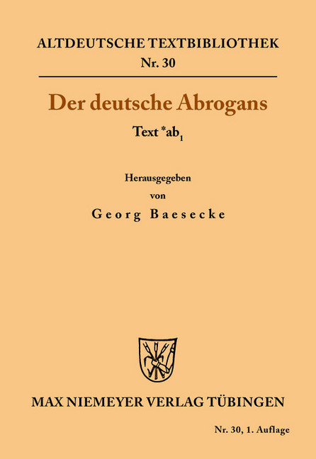 Der deutsche Abrogans main product photo