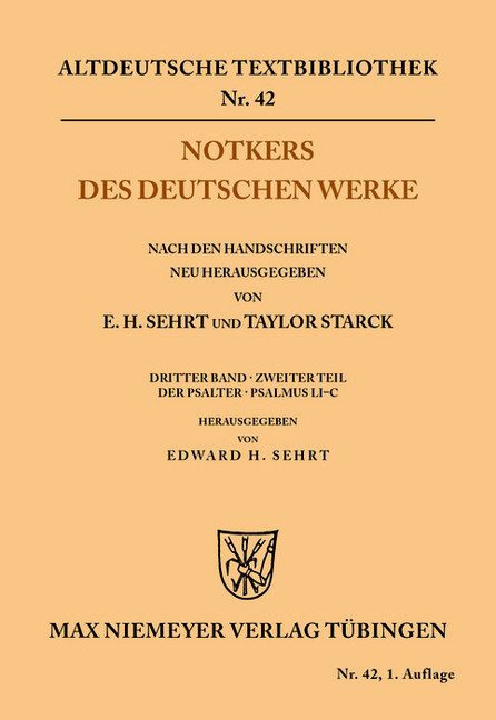 Notkers des Deutschen Werke main product photo