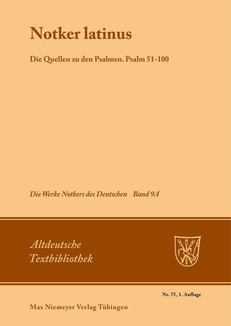 Notker latinus. Die Quellen zu den Psalmen main product photo